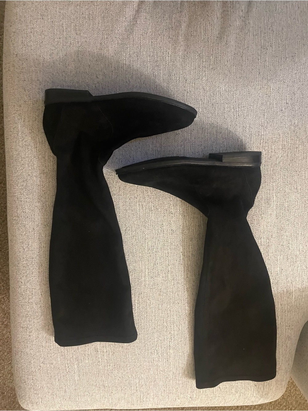 Kenneth Cole Black Knee-High Suede Combat Boots never worn no tags